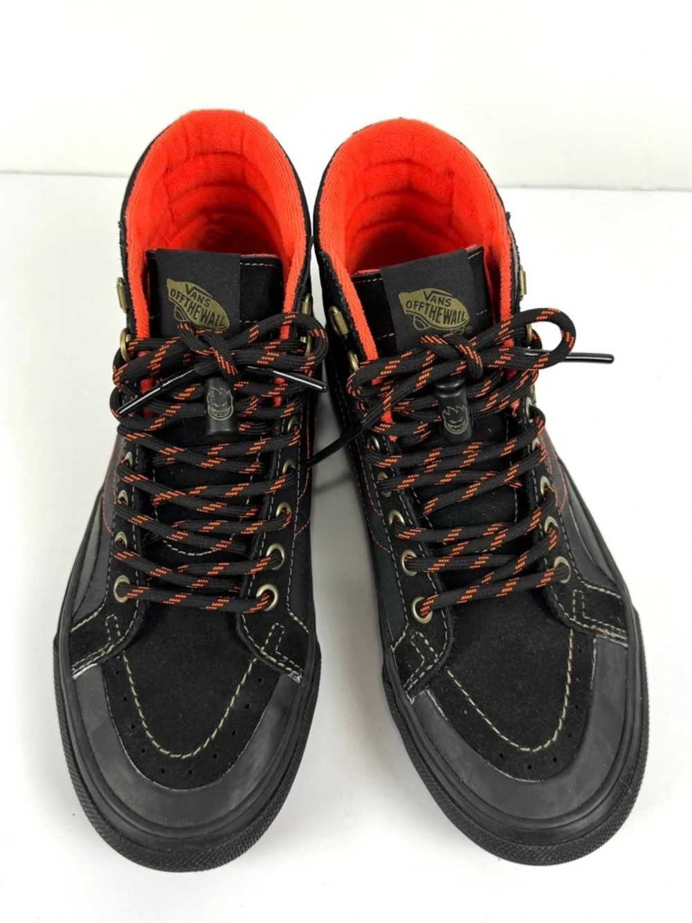 Vans Skate x Spitfire Sk8-Hi Reissue Black & Flame Lace Shoes Men’s Sz 6.5 NEW
